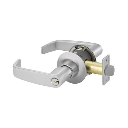 Sargent Entry Office Tubular Bored Lock Grade 1 with L Lever and B Rose with ASA Strike and LA Keyway Satin 2811G05BL26D